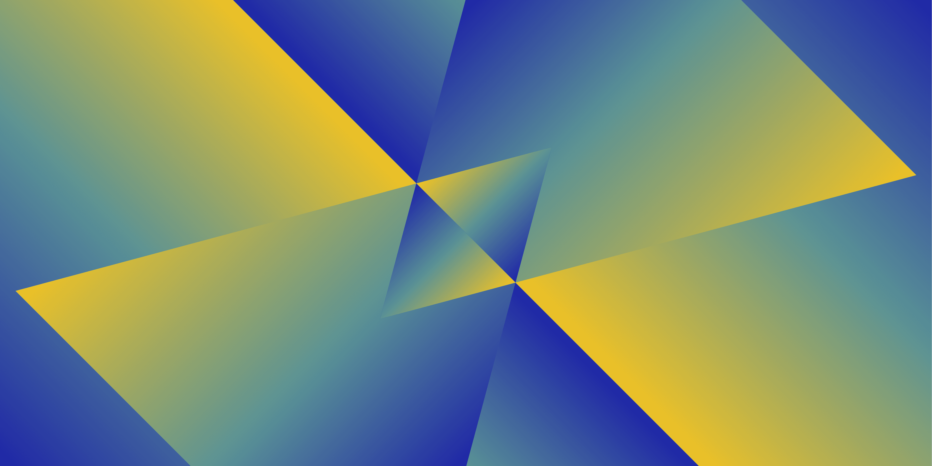 An abstract design with shapes with pleasant blue to yellow gradients.