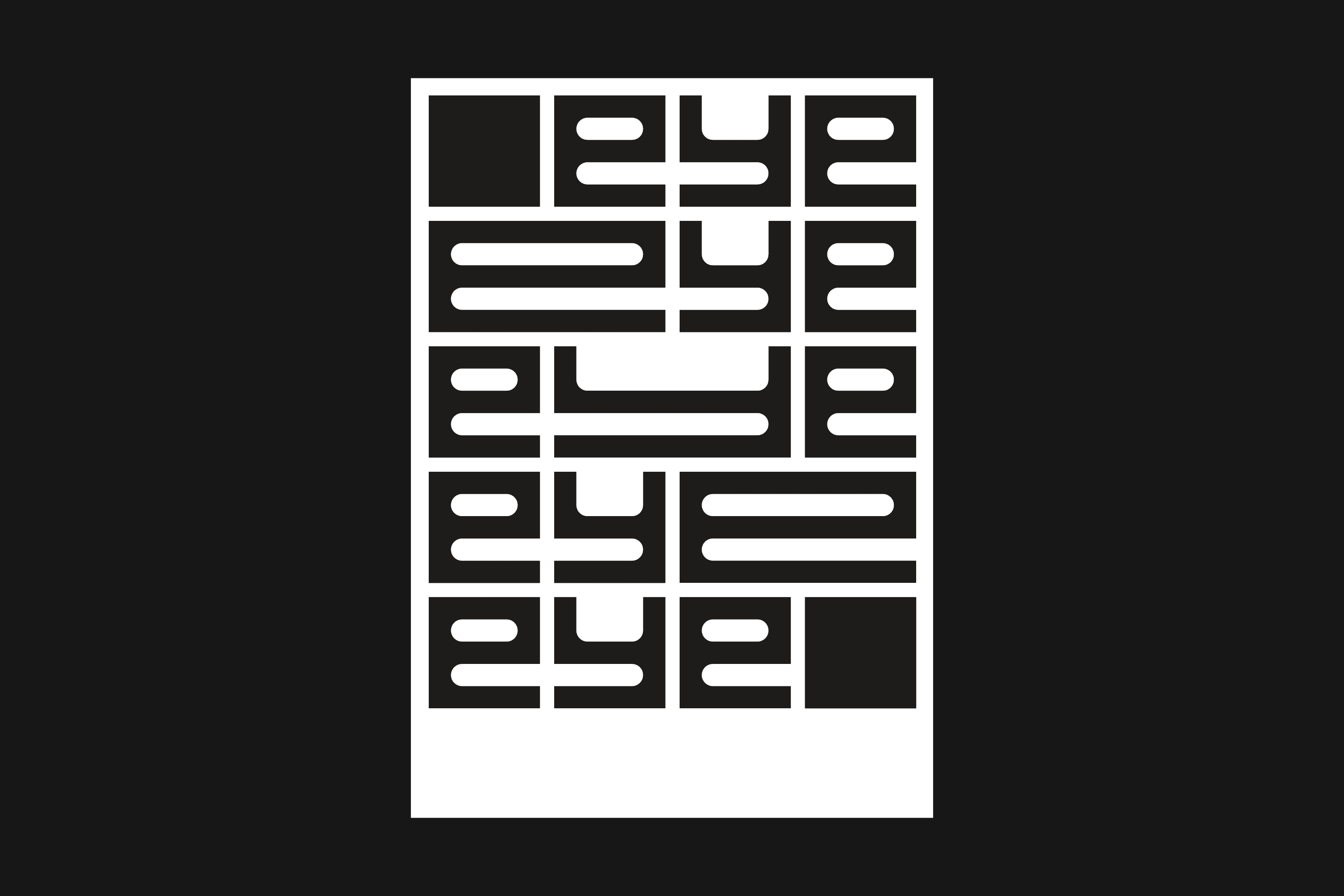 An early iteration of the 'patchwork' aesthetic on a poster.