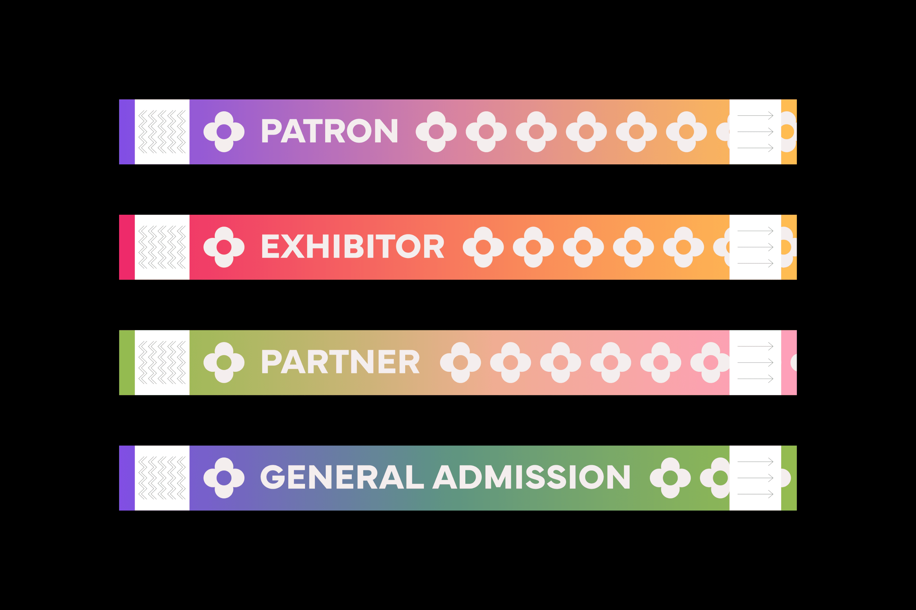 4 entry wristbands.