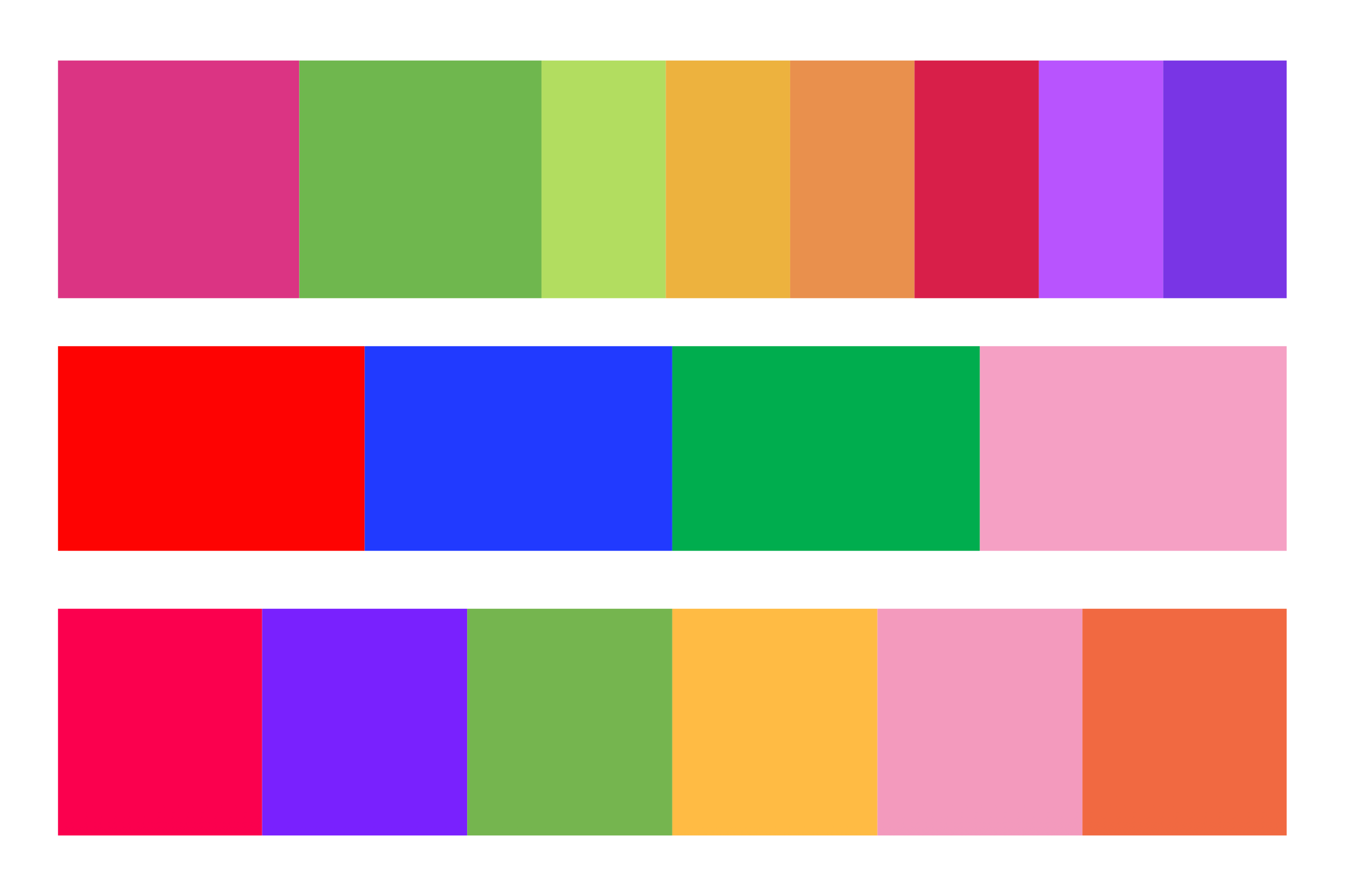 A graphic showing the development of the colour palettes.