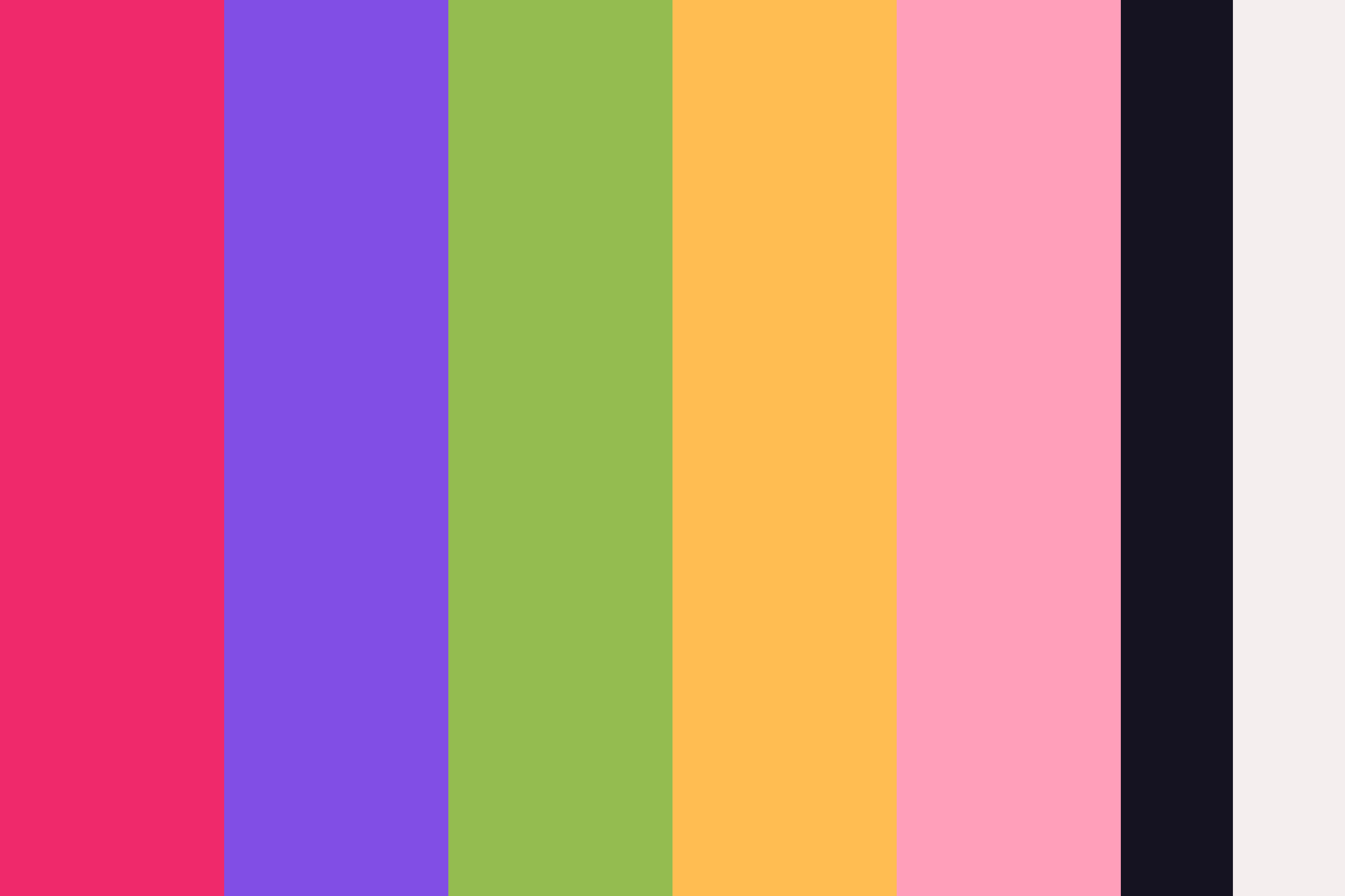 The 5-colour palette used by PalaisFloral.