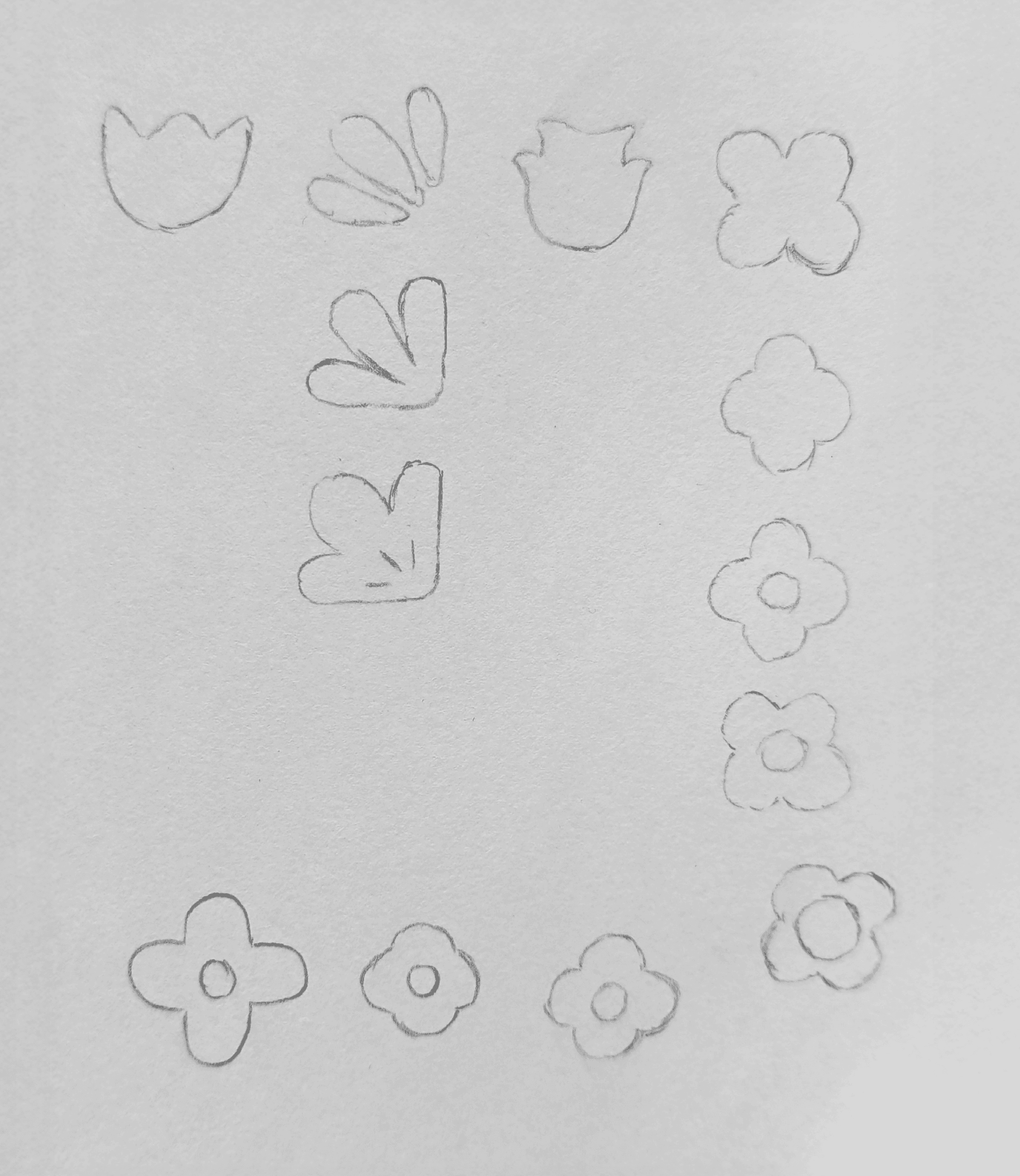 Early sketches of the logo trying out different design directions.