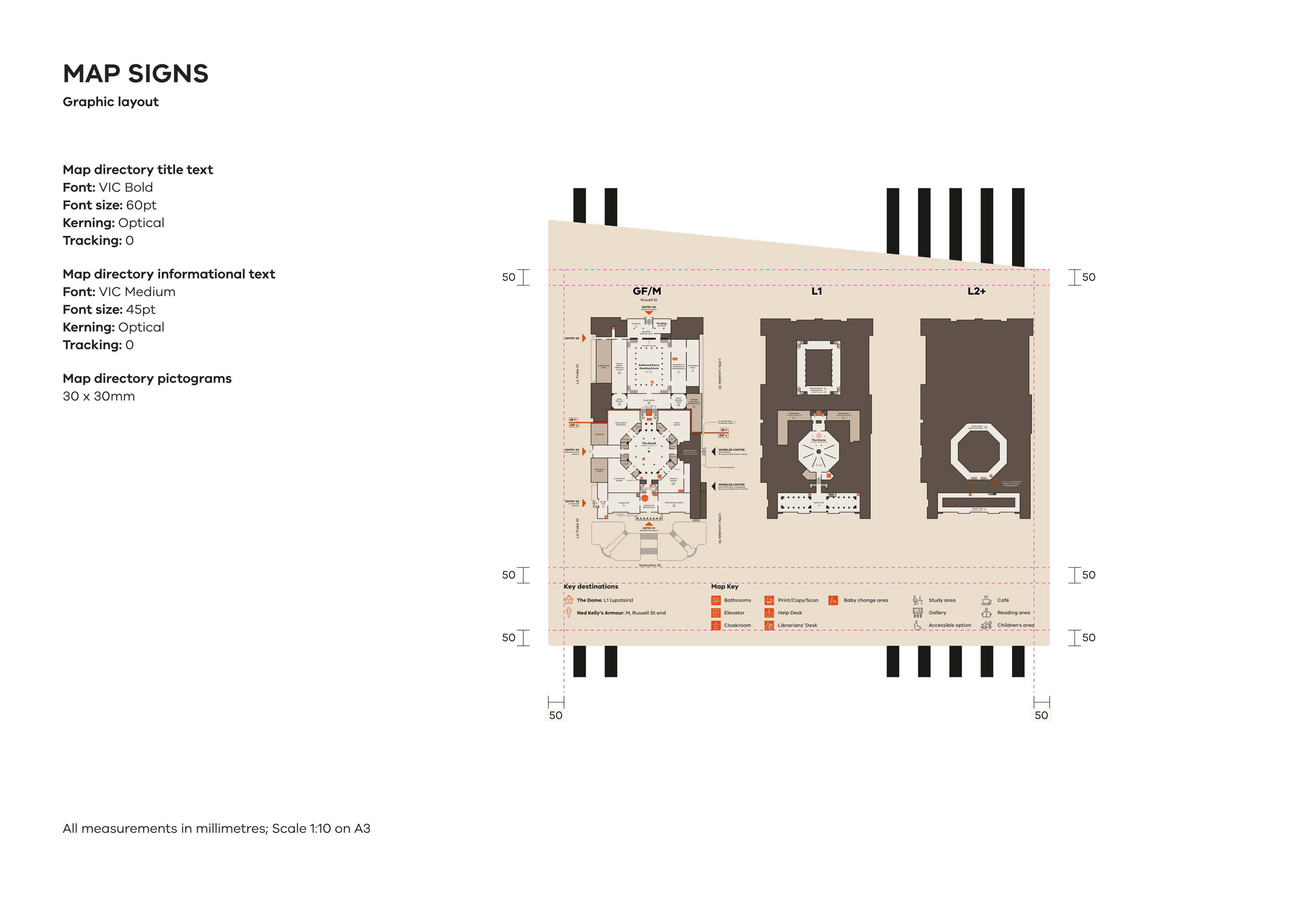 A signage schematic