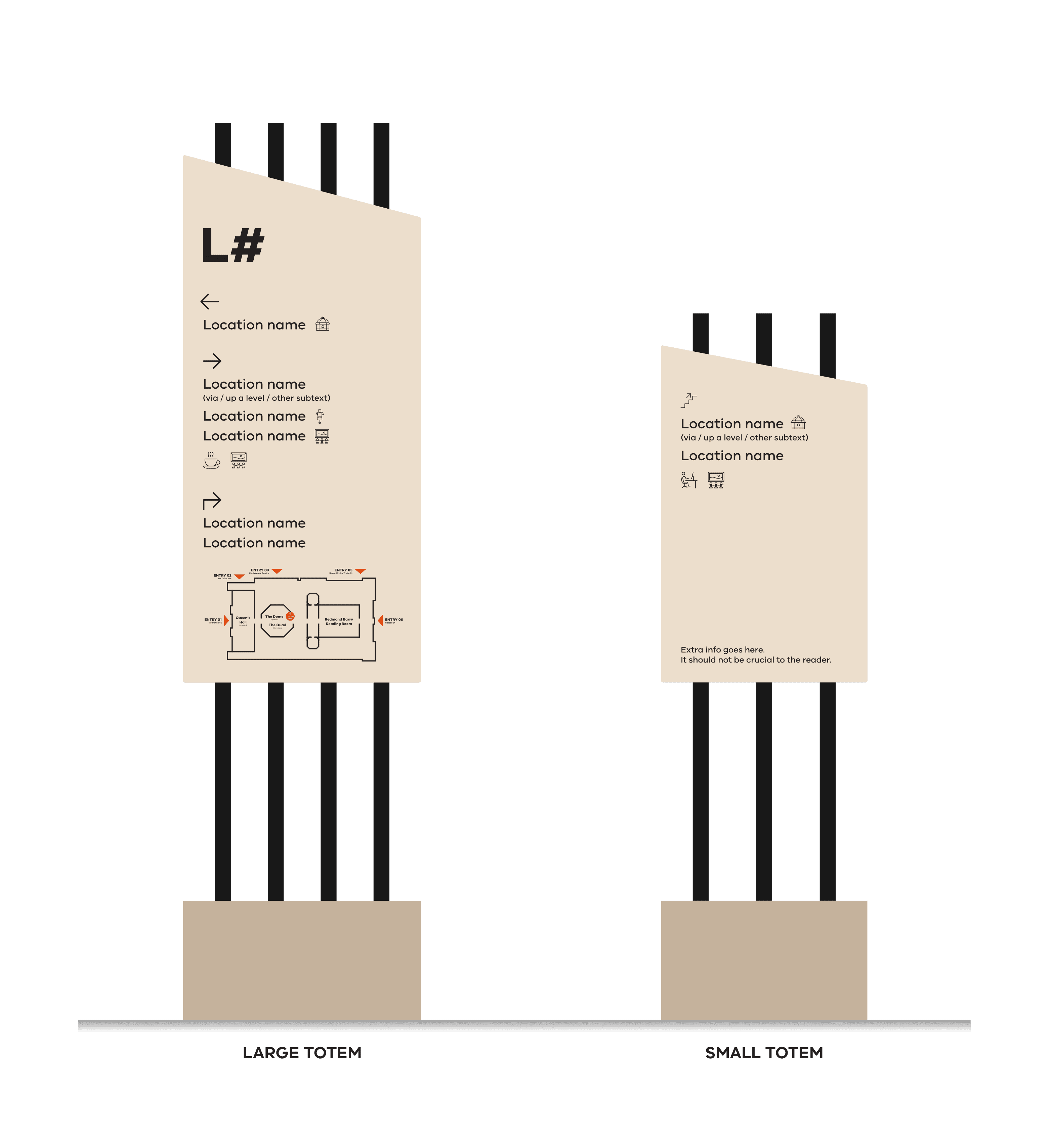 A signage schematic